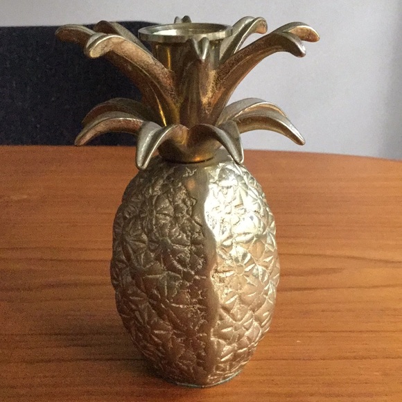Vintage brass pineapple candle holder 🍍🕯 - Picture 2 of 6